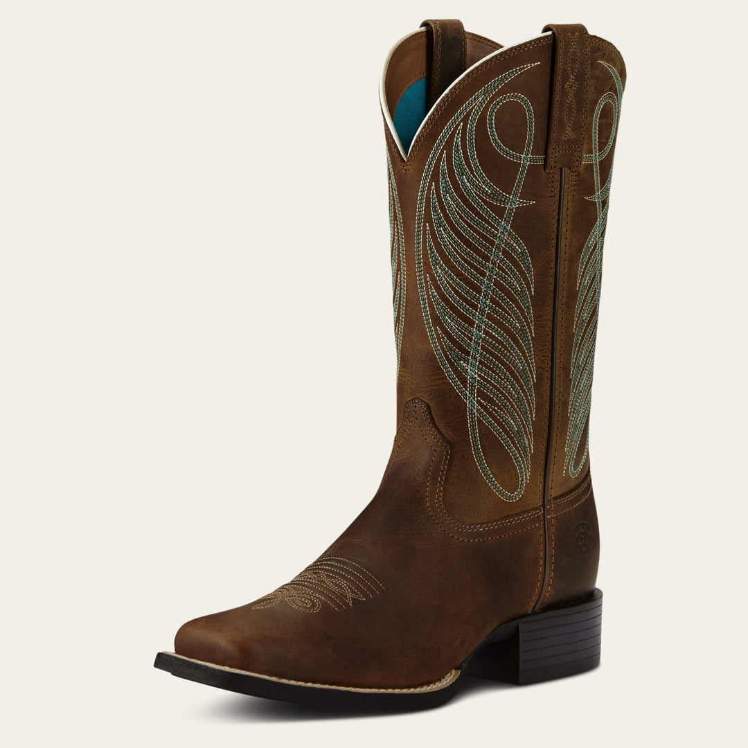 Ariat Women's Round Up Wide Square Toe Western Boot