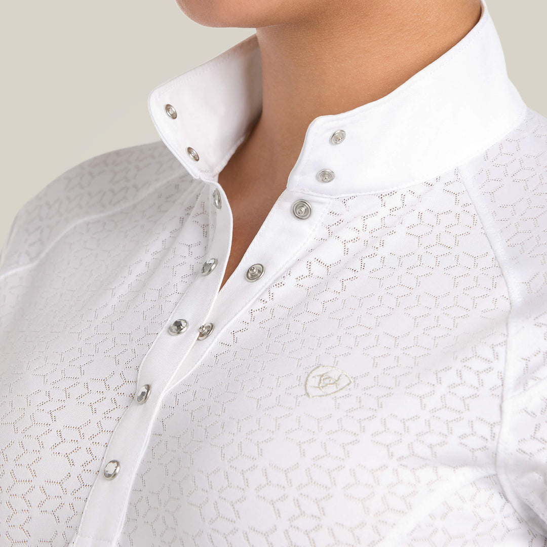 Ariat Women's Showstopper 3.0 Short Sleeve Show Shirt White
