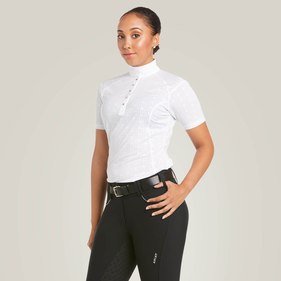 Ariat Women's Showstopper 3.0 Short Sleeve Show Shirt White