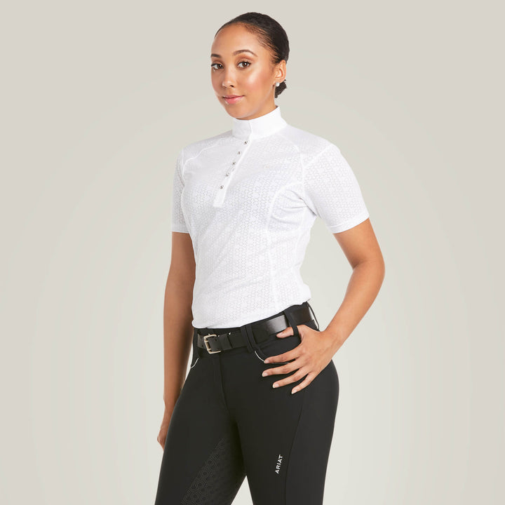 Ariat Women's Showstopper 3.0 Short Sleeve Show Shirt White