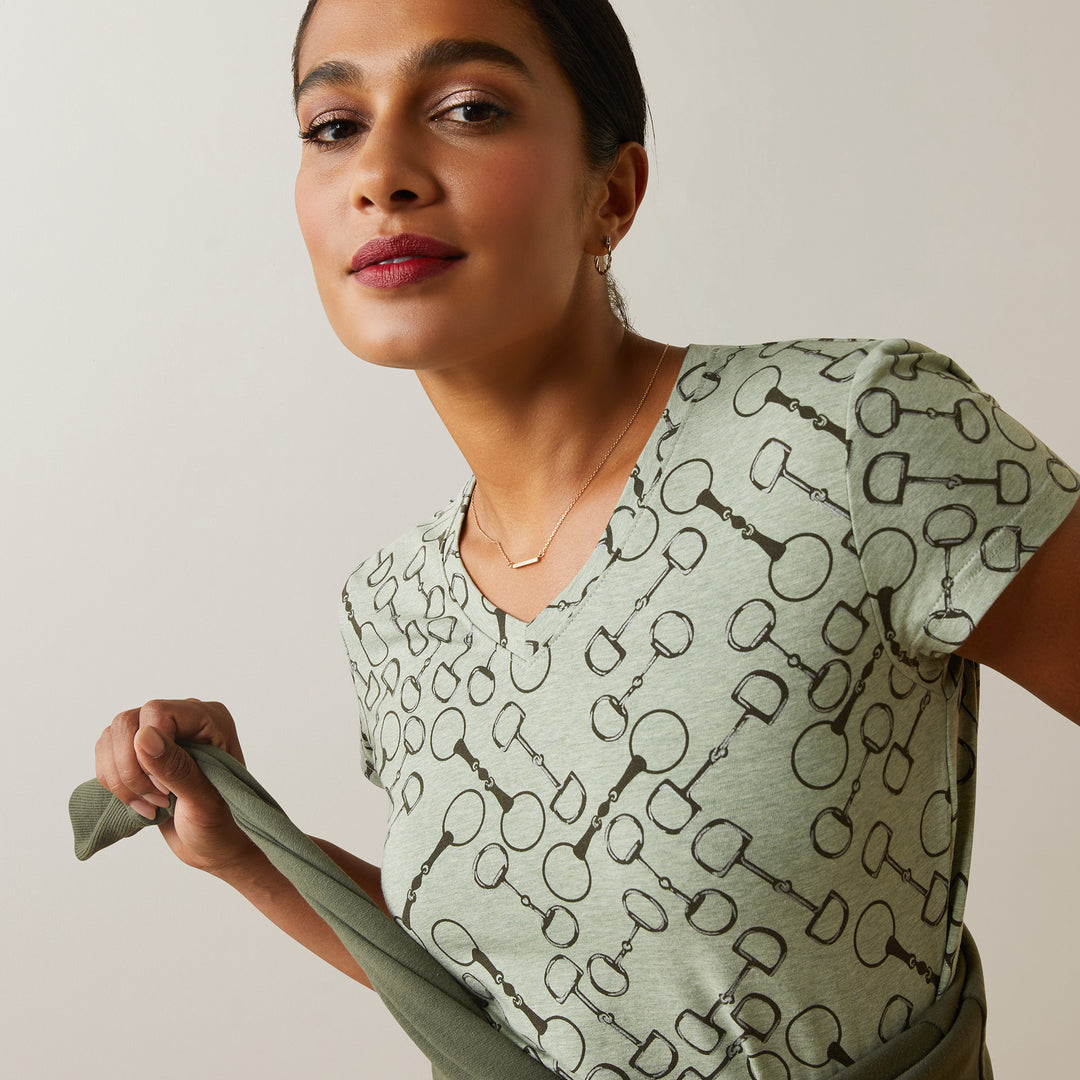 Ariat Women's Snaffle T-Shirt Basil Heather