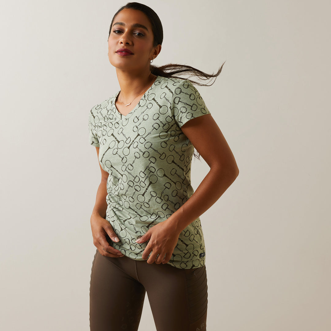 Ariat Women's Snaffle T-Shirt Basil Heather
