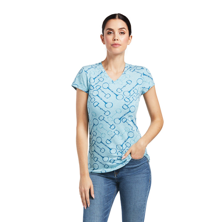 Ariat Women's Snaffle T-Shirt Milky Blue