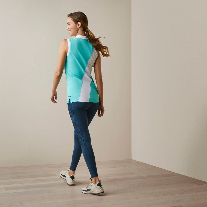 Ariat Women's Taryn Sleeveless Polo in Pool Blue