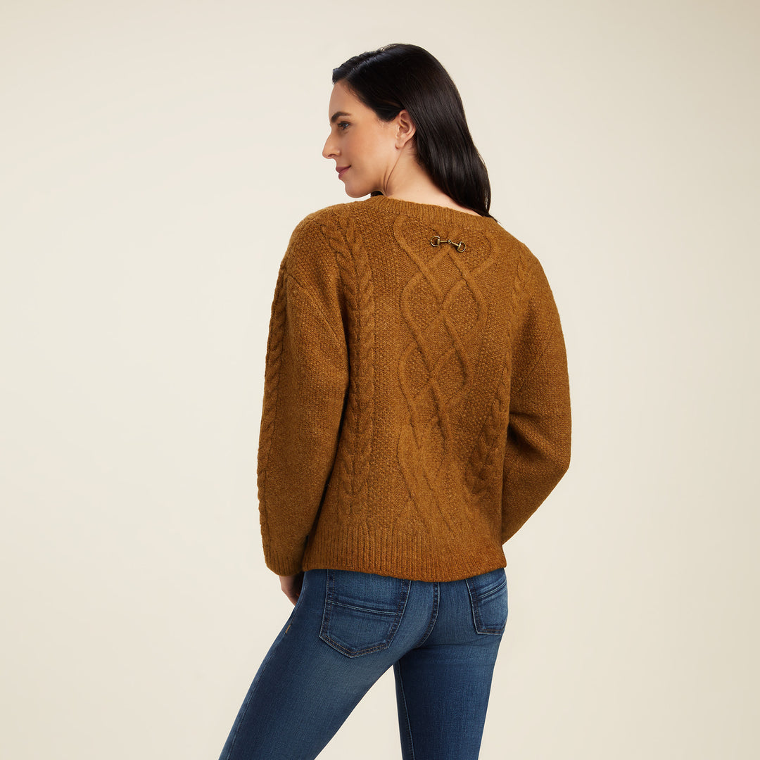 Ariat Women's Winter Quarter Sweater Chestnut