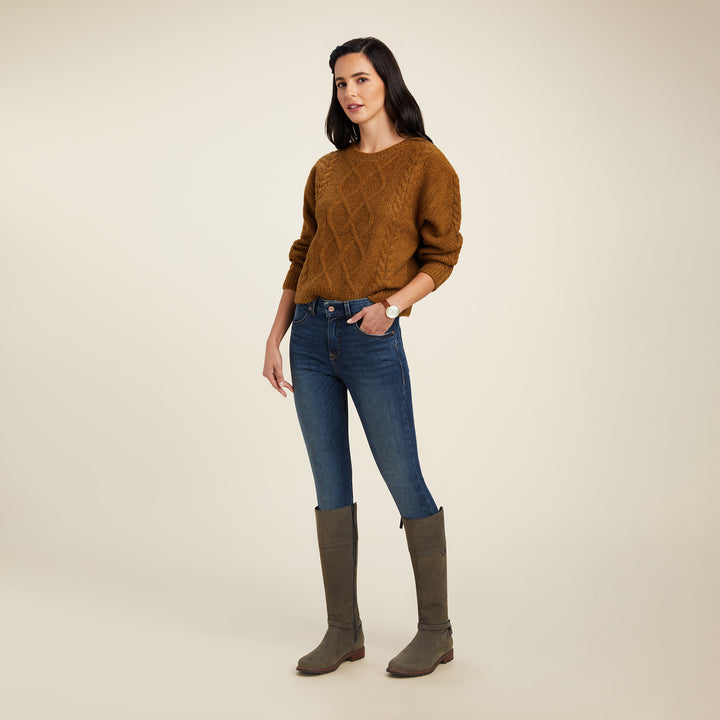 Ariat Women's Winter Quarter Sweater Chestnut