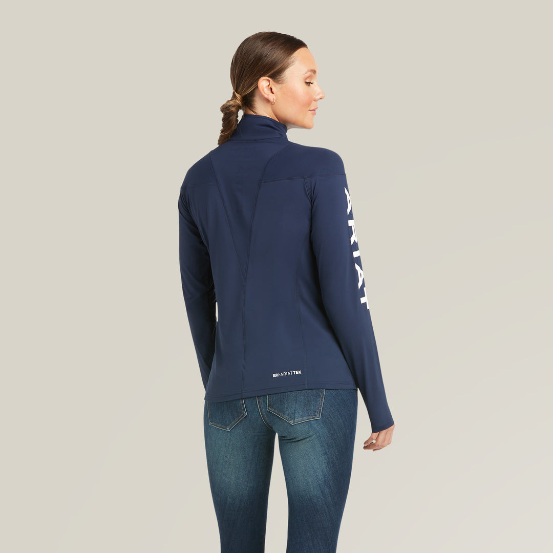 Ariat Womens Auburn 1/4 Zip Baselayer Team Navy