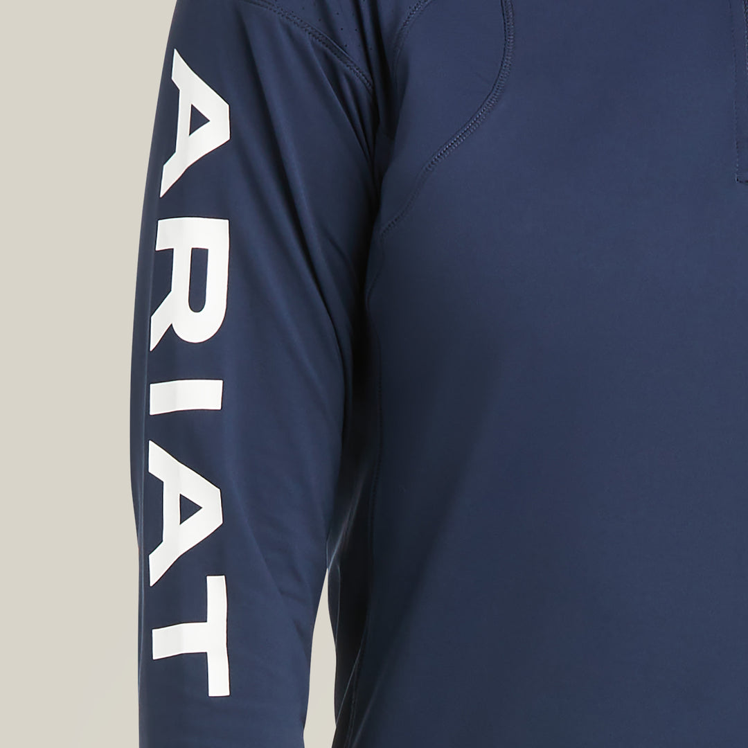 Ariat Womens Auburn 1/4 Zip Baselayer Team Navy