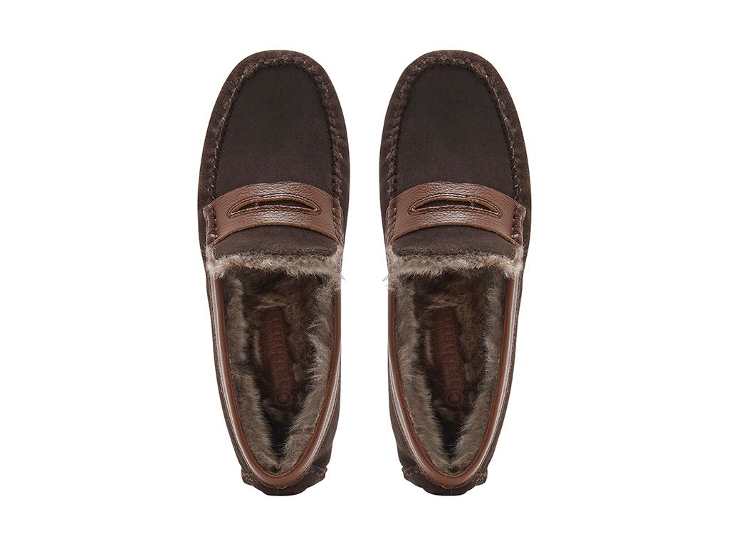 Chatham Men's Coniston Cosy Slipper in Dark Brown or Navy