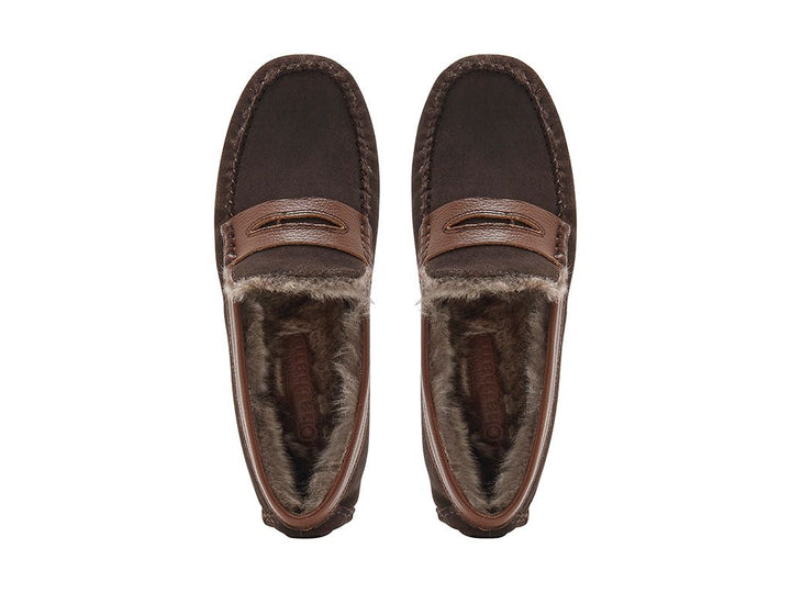 Chatham Men's Coniston Cosy Slipper in Dark Brown or Navy