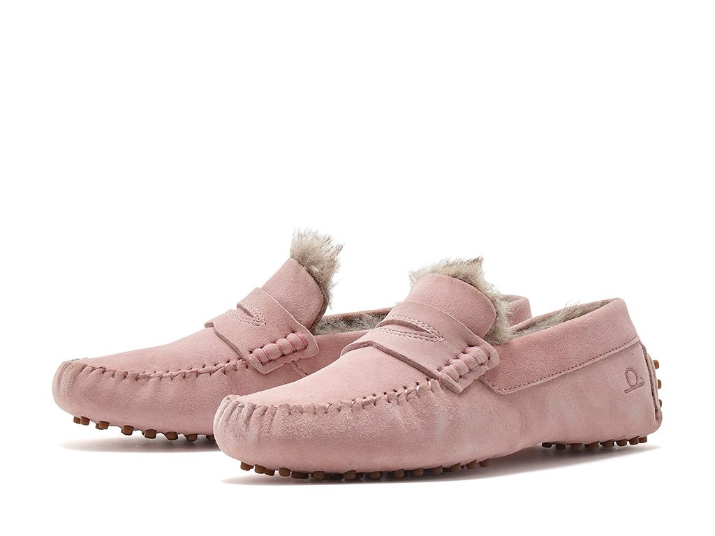 Chatham Dovedale Ladies Slippers in Soft Pink or Tan