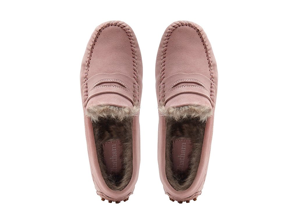 Chatham Dovedale Ladies Slippers in Soft Pink or Tan