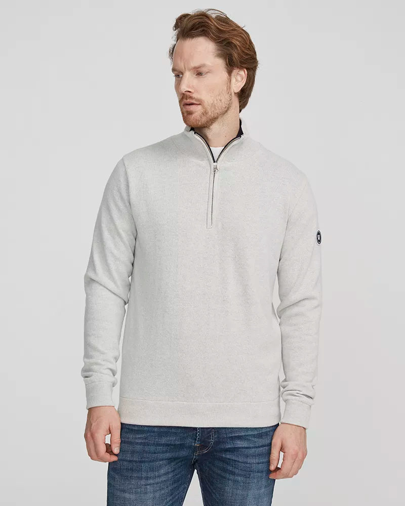 Holebrook Men's Stellan T-Neck Windproof Sweater Light Grey