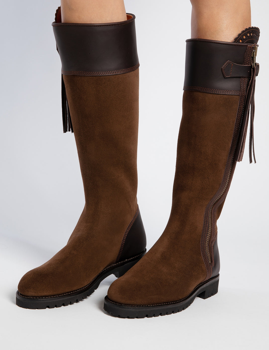 Penelope Chilvers Inclement Long Tassel Boot Dark Oak