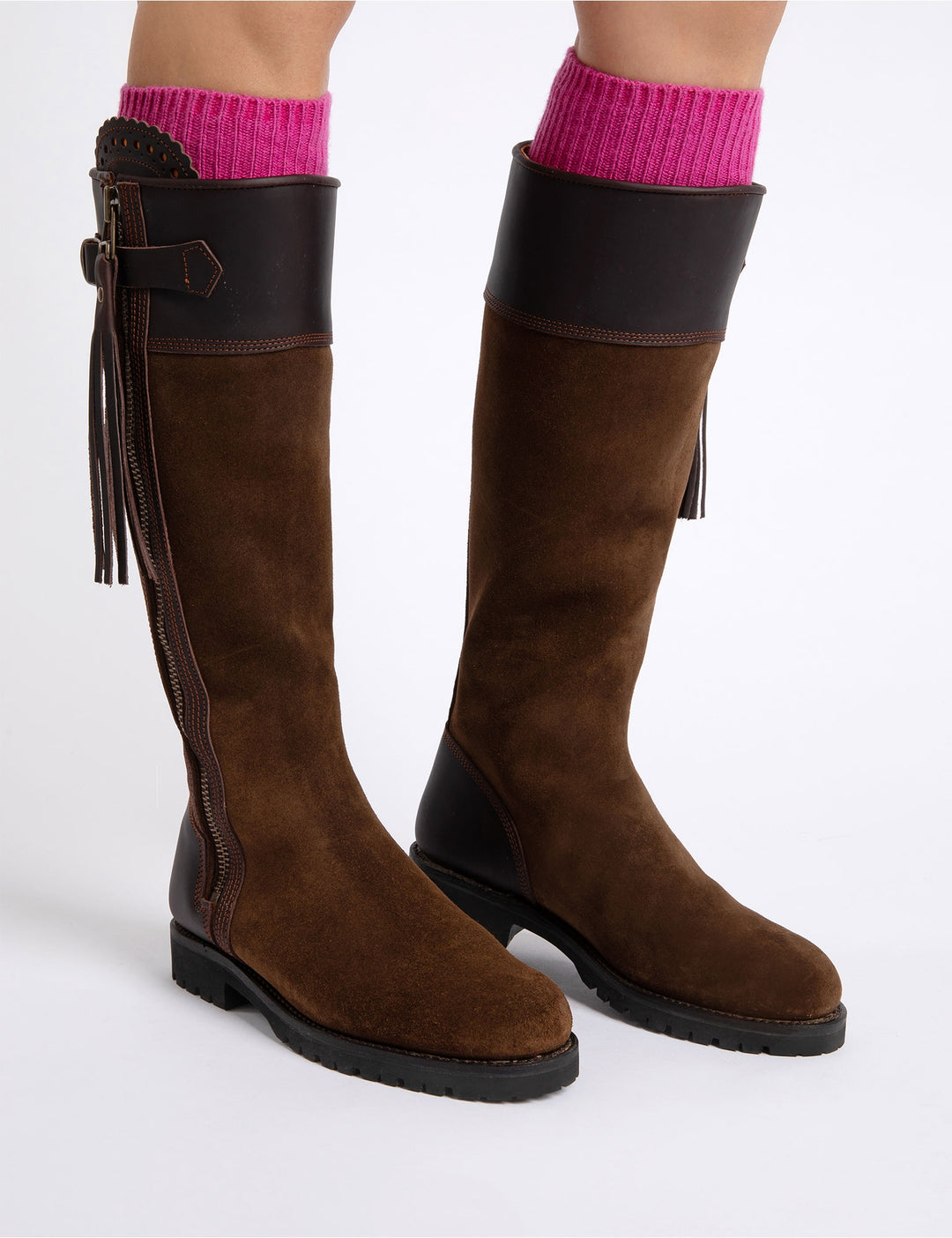 Penelope Chilvers Inclement Long Tassel Boot Dark Oak