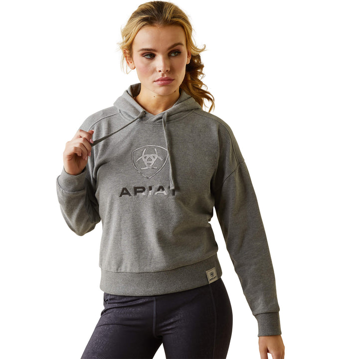 Ariat Women's Just Hoodie in Heather Grey Colour