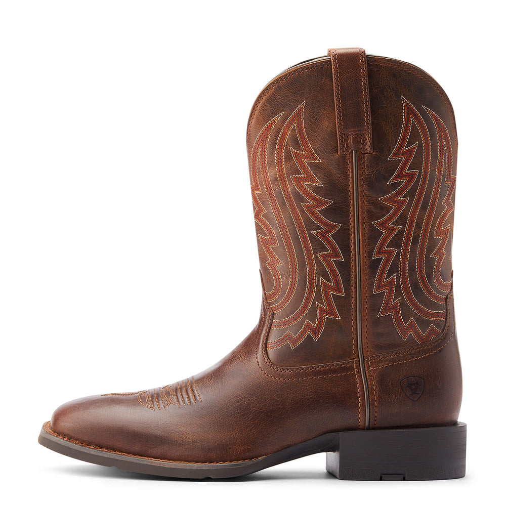 Ariat Men's Sport Big Country Western Cowboy Boot in Brown Leather