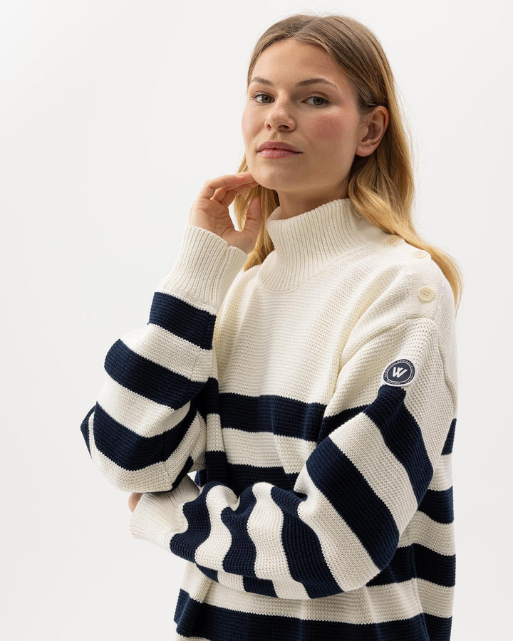 Holebrook Paulina Windproof Sweater Off White/Navy