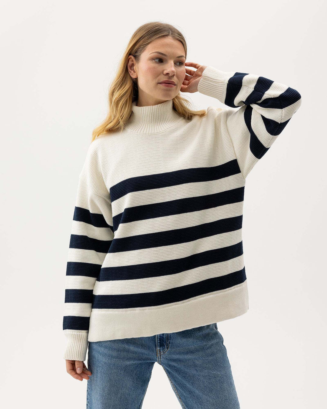 Holebrook Paulina Windproof Sweater Off White/Navy