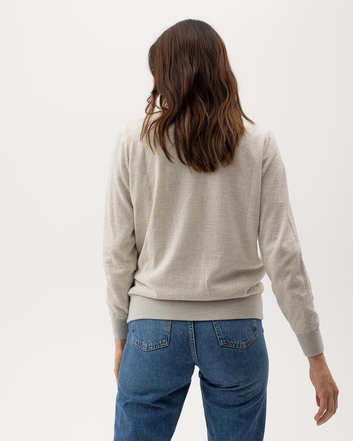 Holebrook Nelly Crew Merino Wool Windproof Sweater Grey