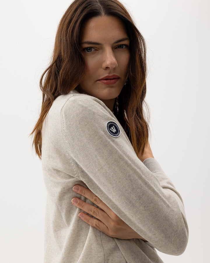 Holebrook Nelly Crew Merino Wool Windproof Sweater Grey