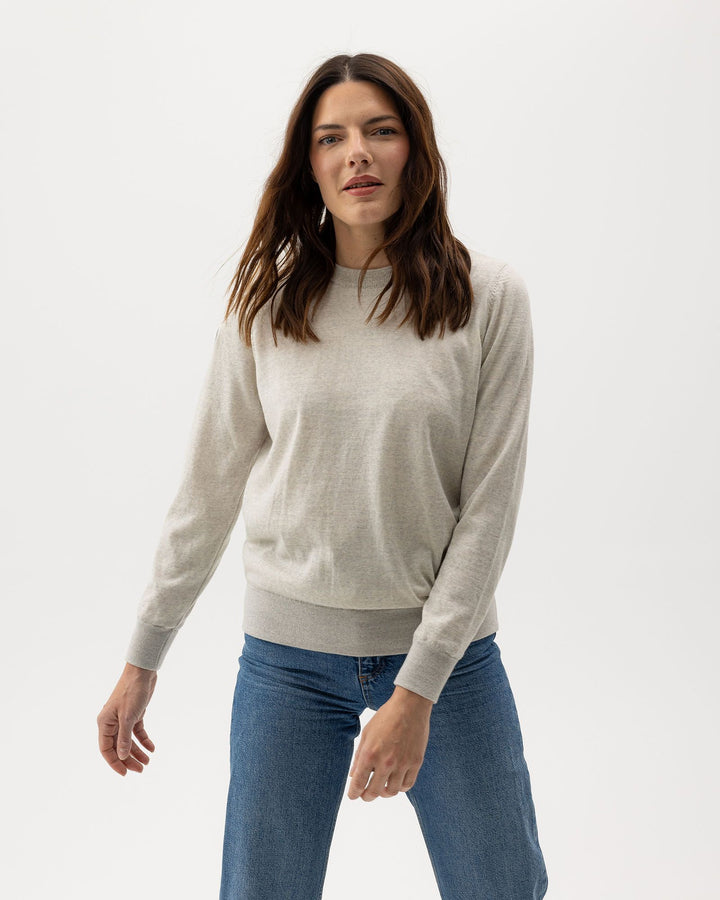 Holebrook Nelly Crew Merino Wool Windproof Sweater Grey