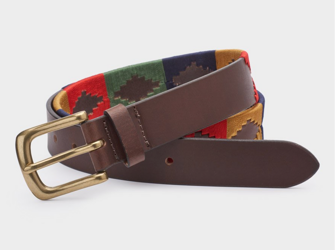 Ibex Polo Belt - Red/Yellow/Navy/Green