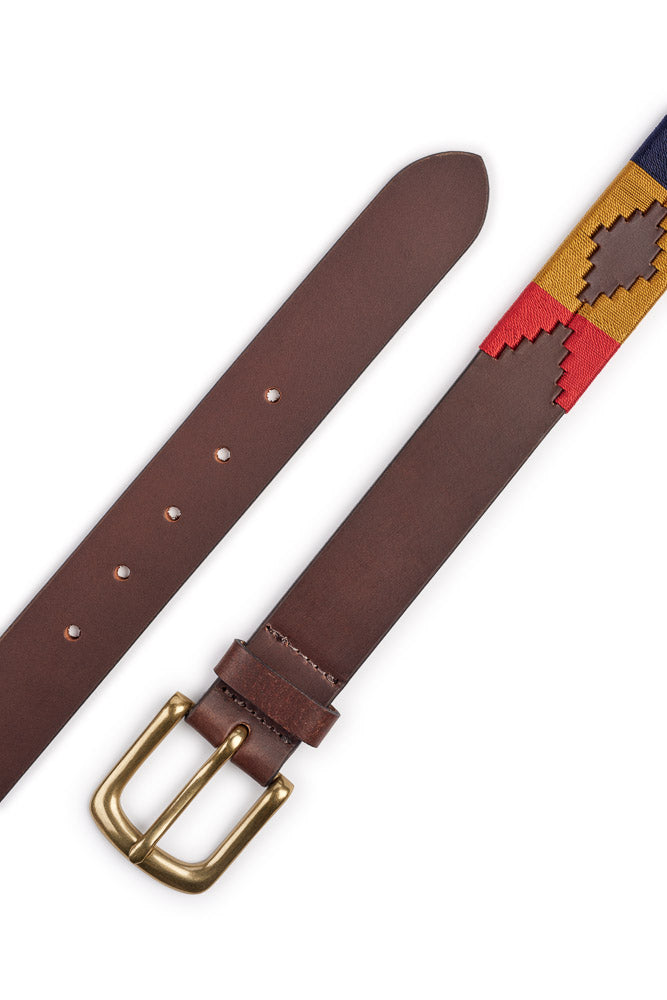 Ibex Polo Belt - Red/Yellow/Navy/Green