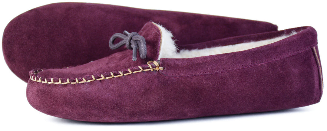 Orca Bay Cocopah Women's Sheepskin-Lined Slippers in Burgundy