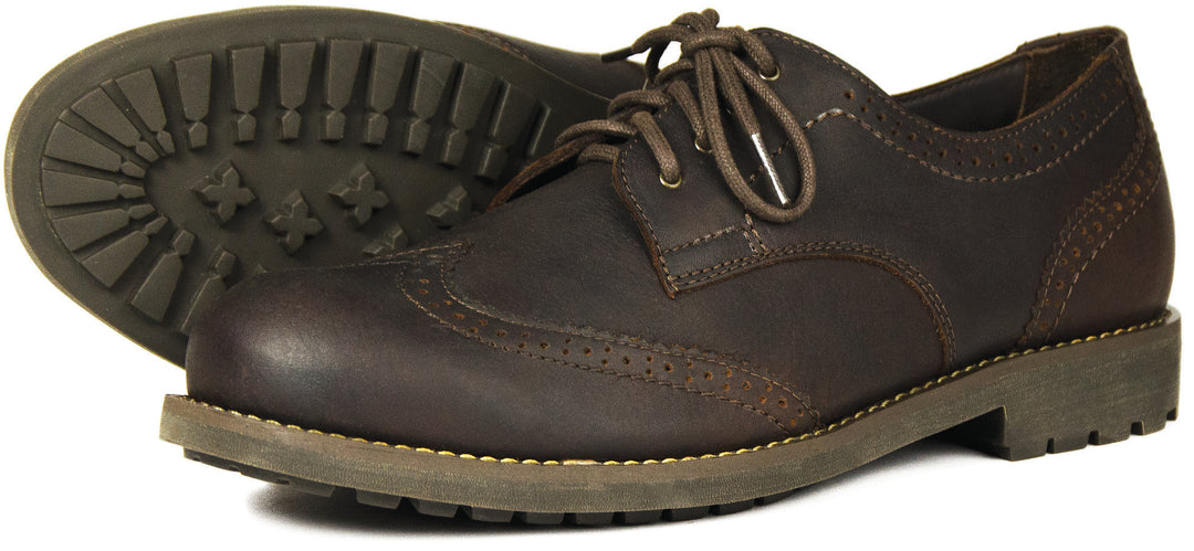 Orca Bay Country Brogue Men's Walking Shoes in Dark Brown