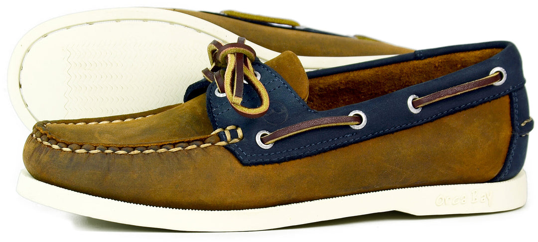 Orca Bay Clovelly Women's Deck Shoes in Sand/Navy