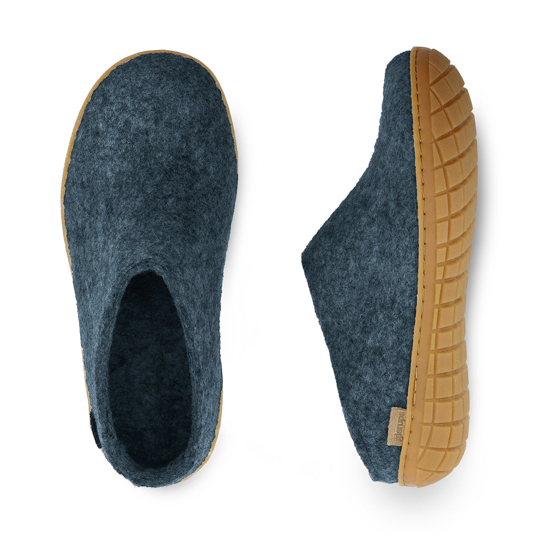 Glerups Slip-On Wool Slippers  – Denim