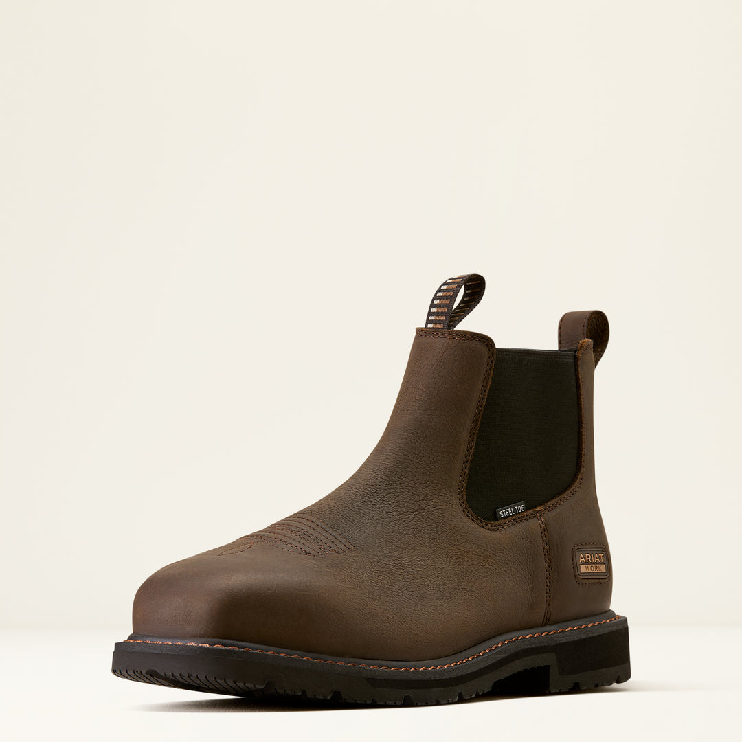 Ariat Men's Groundrancher Chelsea Wide Square Toe - Steel Toe
