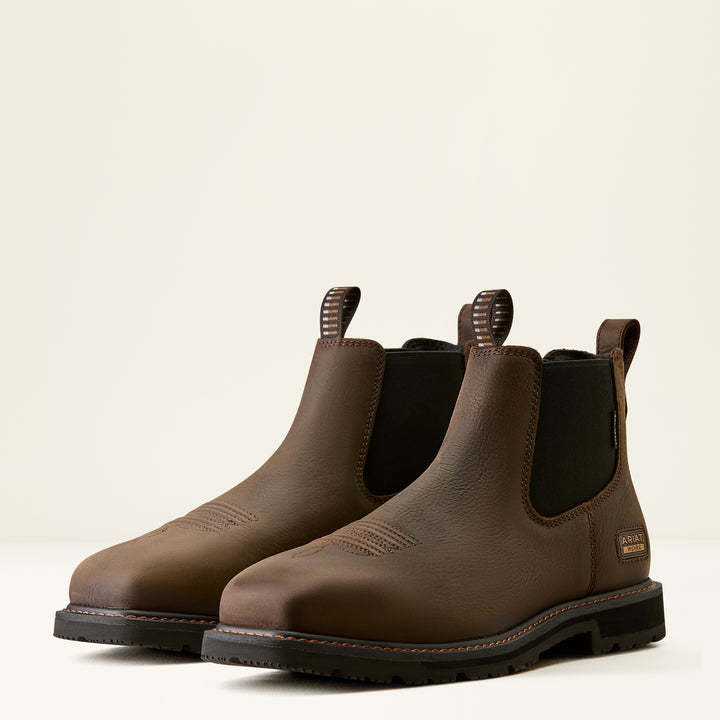 Ariat Men's Groundrancher Chelsea Wide Square Toe - Steel Toe