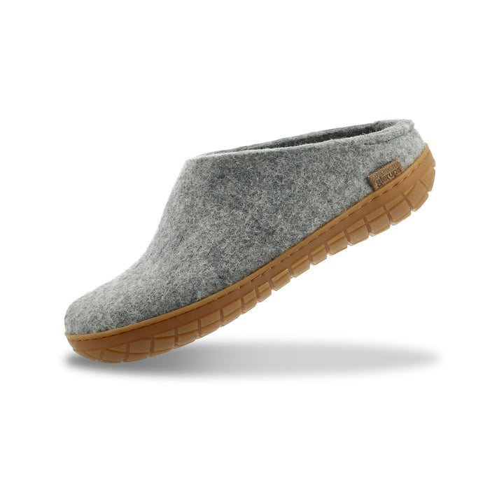 Glerups Slip-On Wool Slippers  – Grey