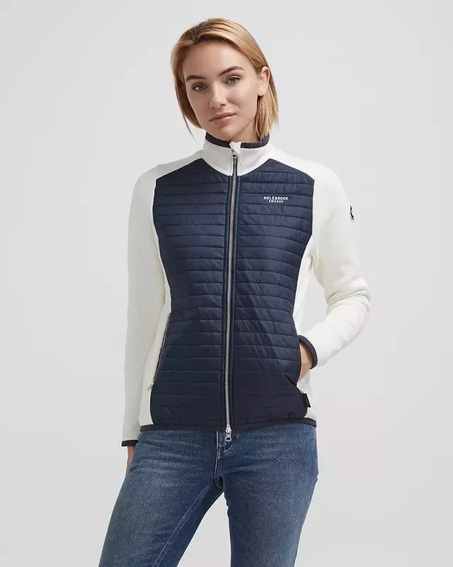 Holebrook Women's Mimmi Full Zip Windproof Jacket Off White/Navy