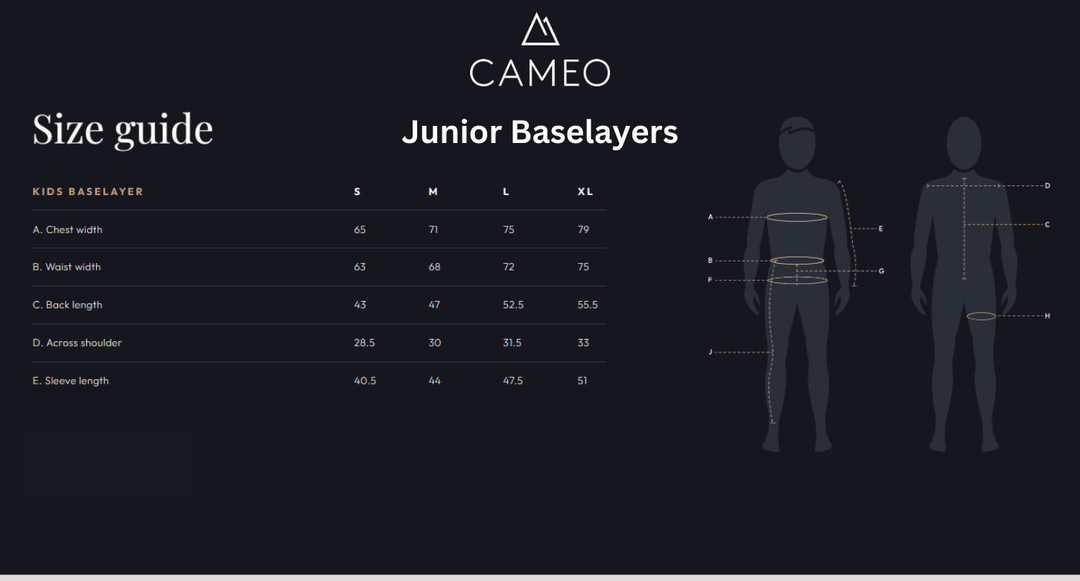 Cameo Junior Core Collection Riding Baselayer