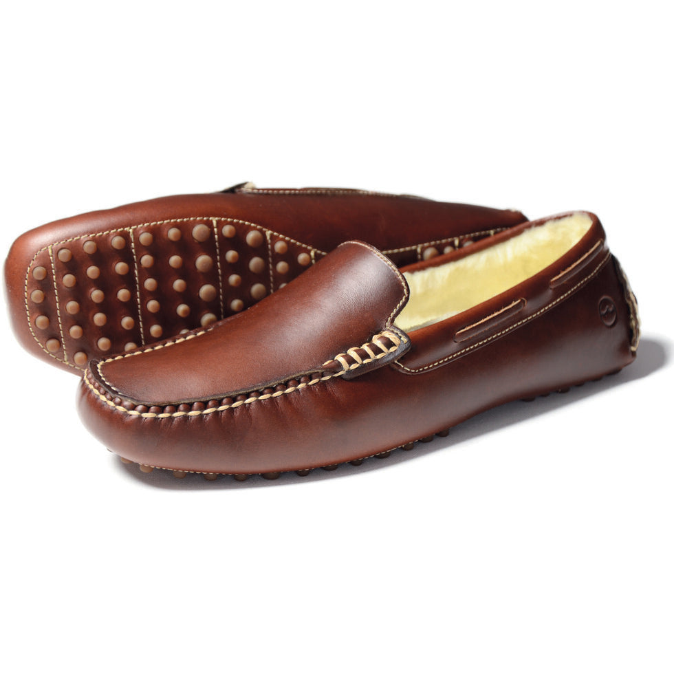 Orca Bay Mohawk II Men's Sheepskin Indoor Shoes in Saddle