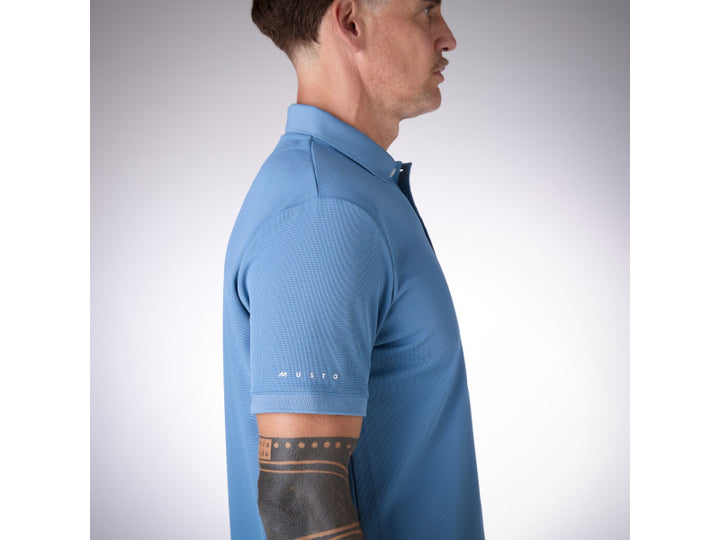 Musto Men's Evo Crew Pro Lite Polo Storm Cloud