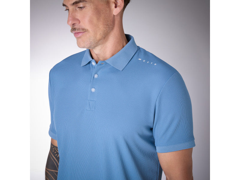 Musto Men's Evo Crew Pro Lite Polo Storm Cloud