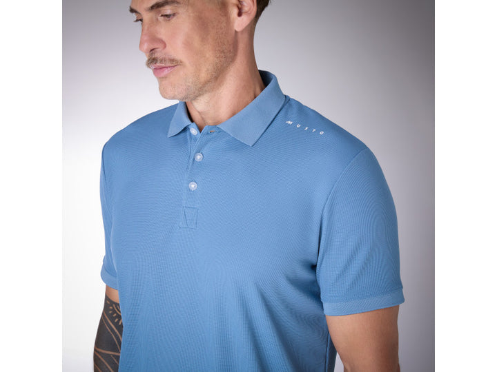 Musto Men's Evo Crew Pro Lite Polo Storm Cloud