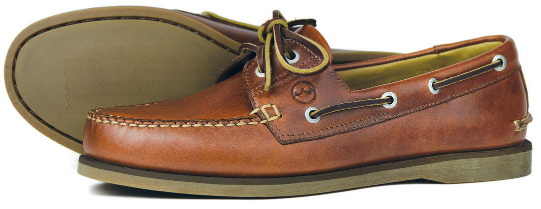 Orca Bay Newport Men's Premium Ocean Gold Shoes in Saddle