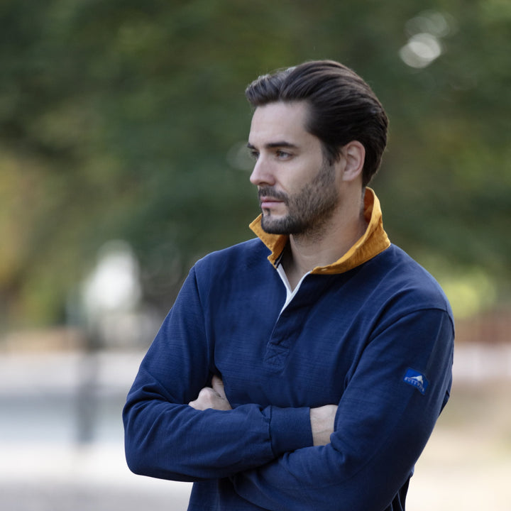 Bullwren Original Rugby Shirt Navy/Mustard