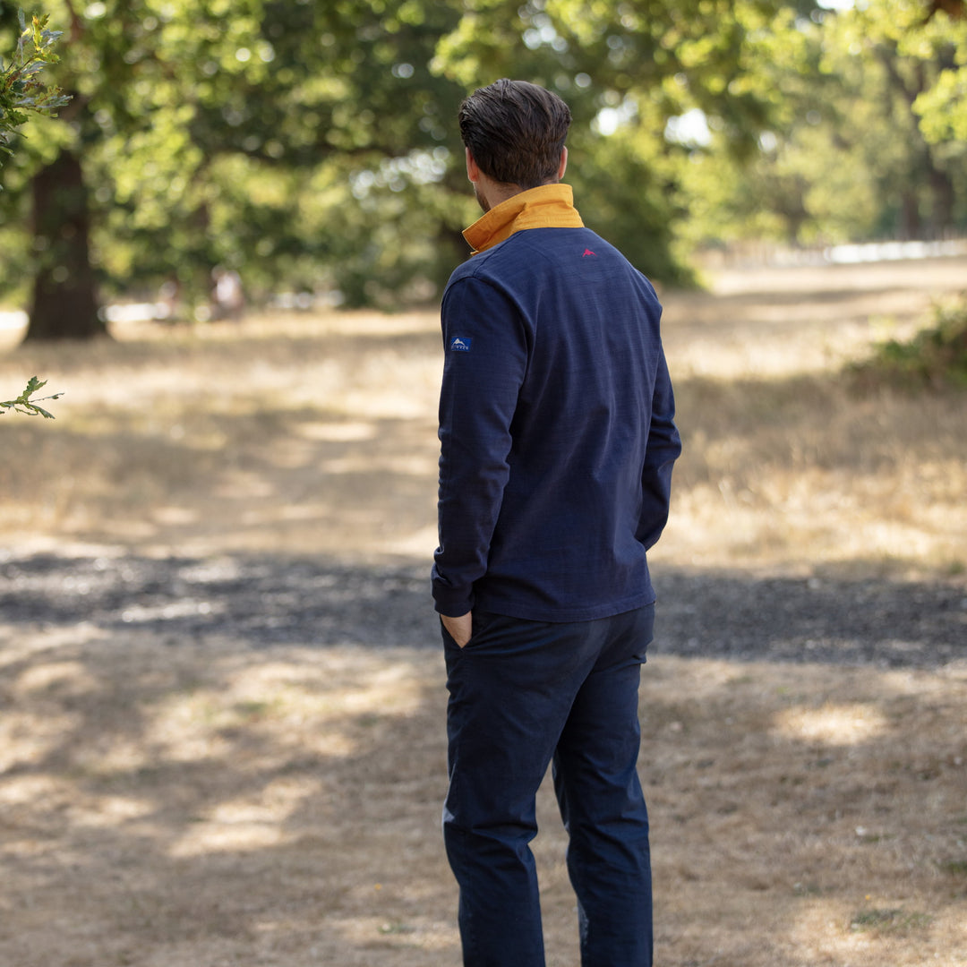 Bullwren Original Rugby Shirt Navy/Mustard