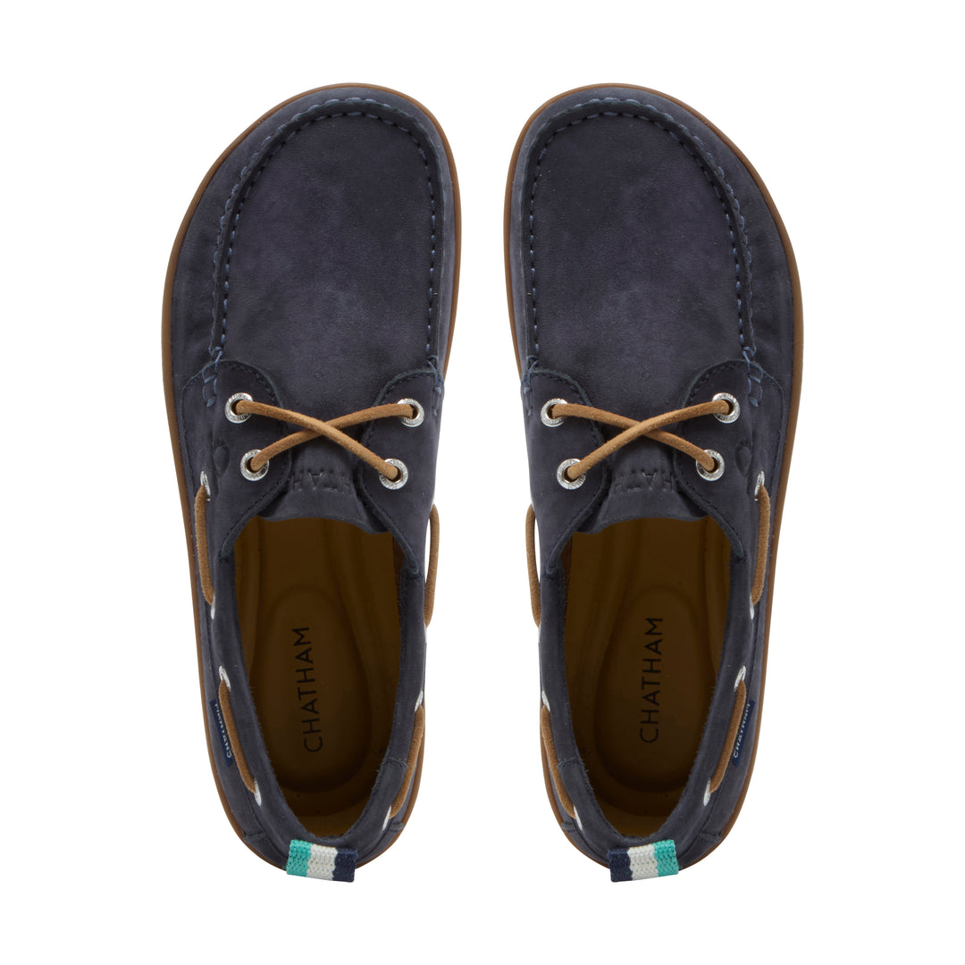 Chatham Eclipse Nubuck Barefoot Boat Shoe navy