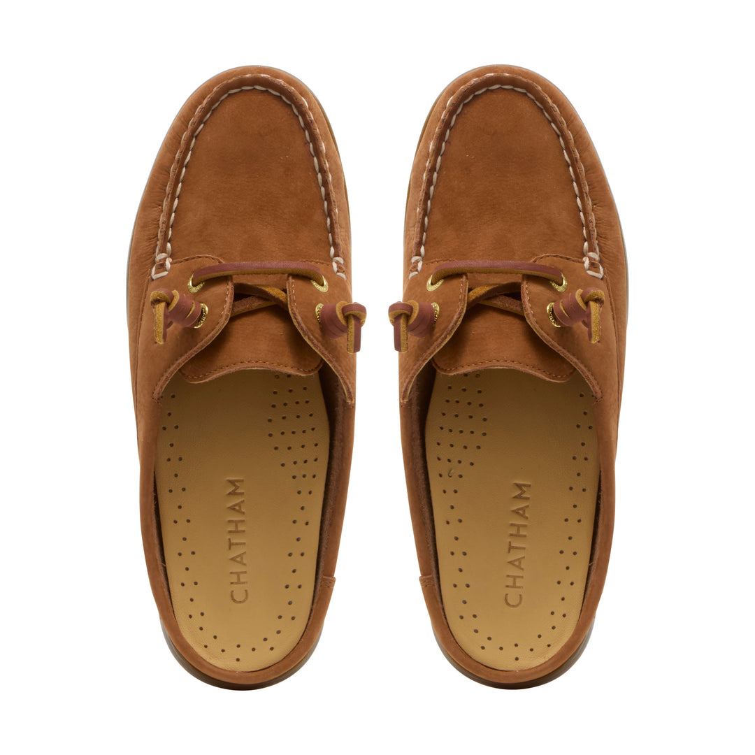 Chatham Lyme Lady Mule  G2 Premium Nubuck Deck Shoe - Tan