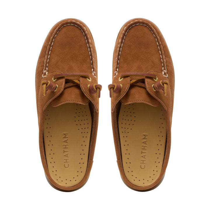Chatham Lyme Lady Mule  G2 Premium Nubuck Deck Shoe - Tan