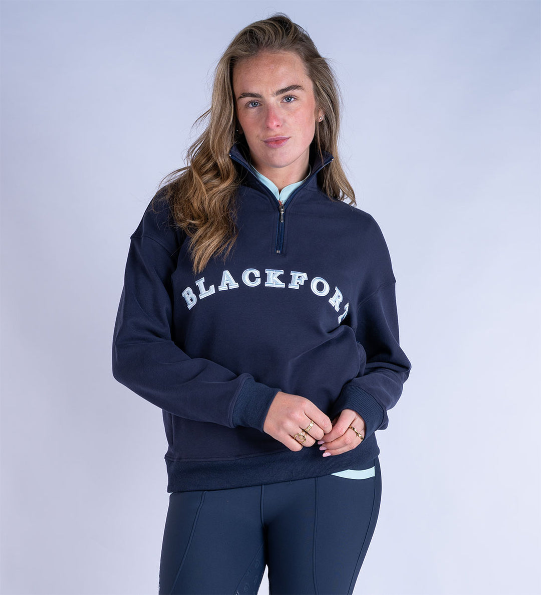 Blackfort Ruby Quarter Zip Navy & Sky