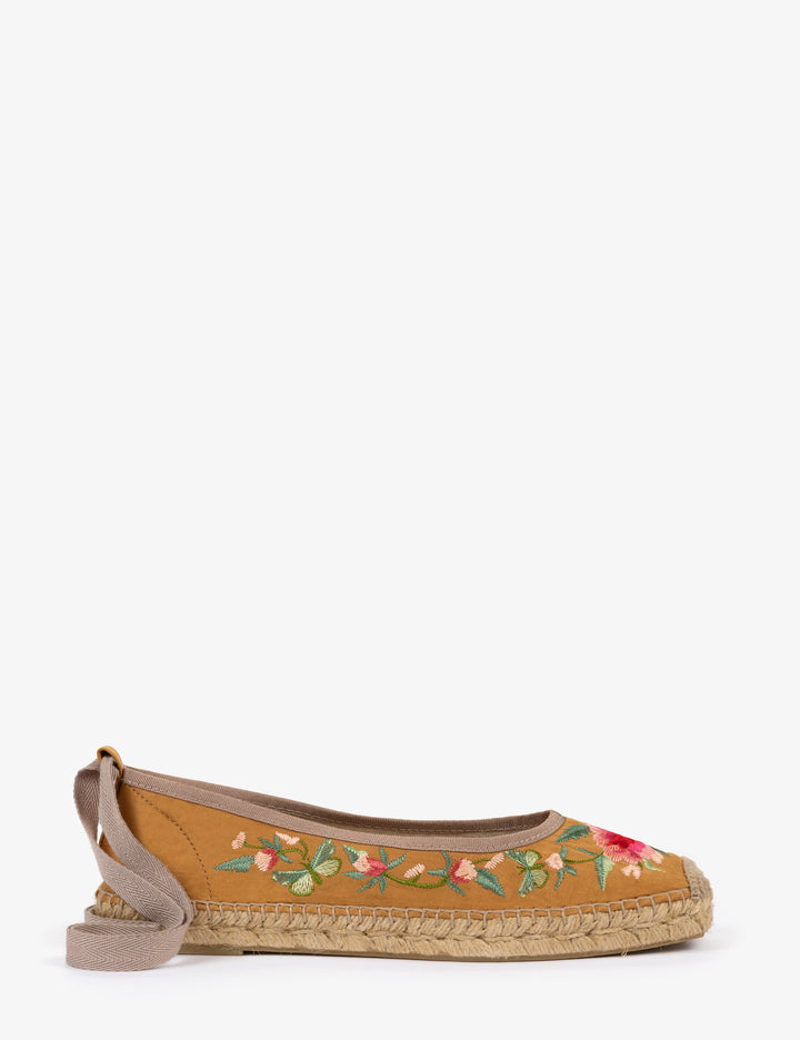 Penelope Chilvers Allegra Butterfly Embroidered Satin Espadrille