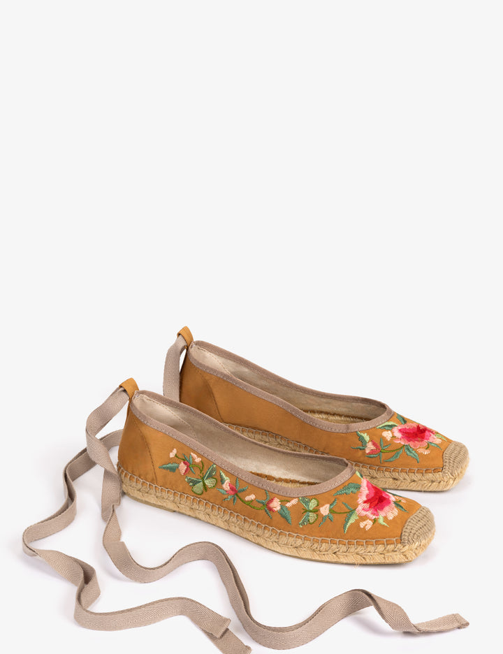 Penelope Chilvers Allegra Butterfly Embroidered Satin Espadrille